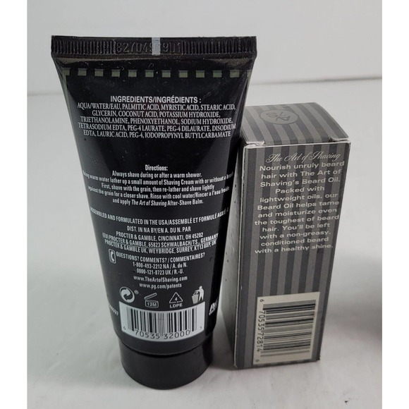 The Art of Shaving Set Peppermint Beard Wash Conditioner Oil Shaving Cream Brush - Picture 12 of 14